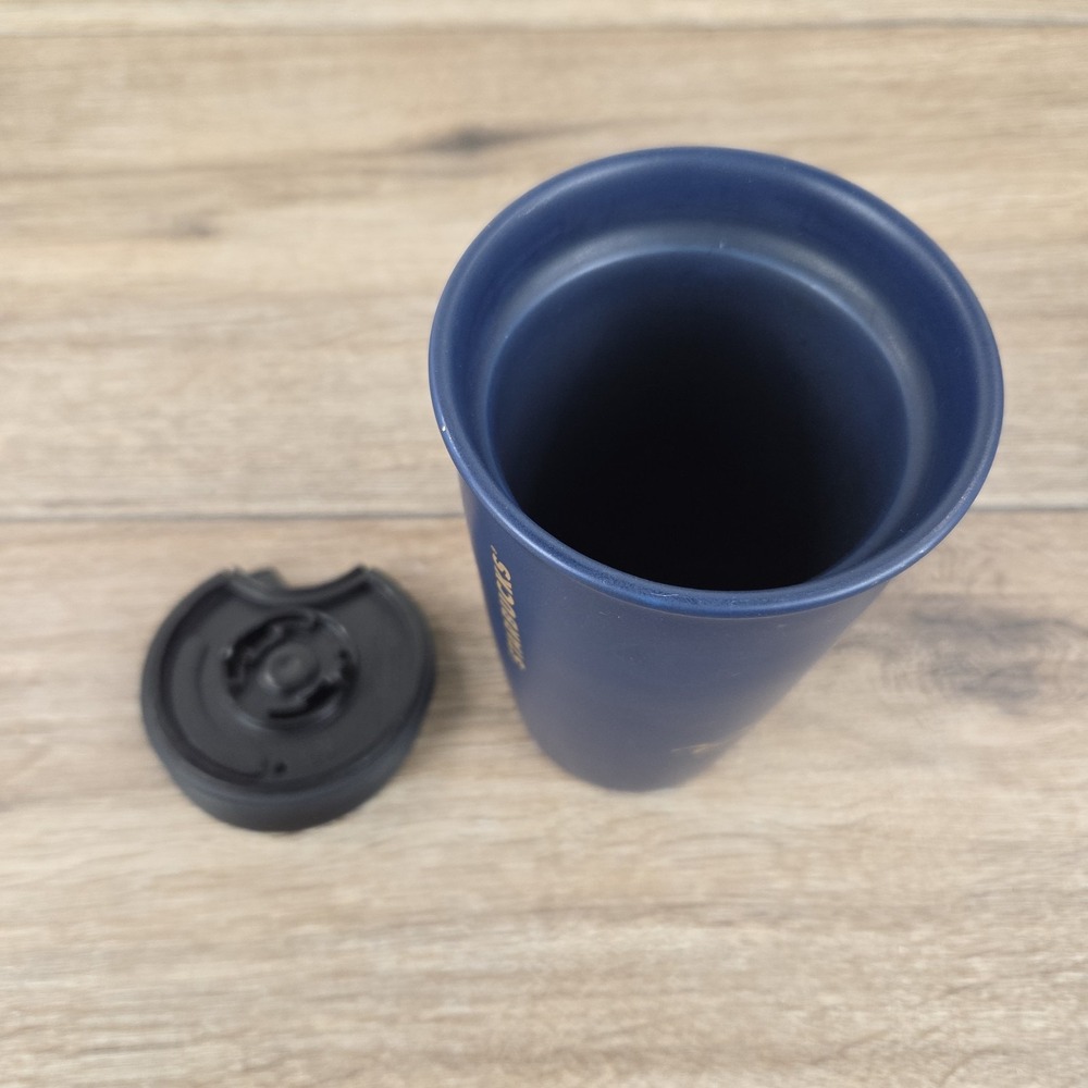 Starbucks 2017 Navy Blue Siren Mermaid Ceramic Tumbler Mug 12oz Anniversary - Picture 8 of 11